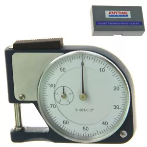 Pocket Thickness Gauge 0.5"/0.001" Gage Micrometer Caliper Quick Paper Measure - Picture 1 of 4