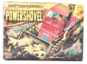 Vintage Usagiya Blech Friktion Power Schaufel - beweglicher Eimer, unbenutzt Made in Japan - Bild 1 von 24