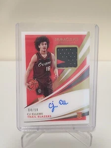 CJ ELLEBY 2020-21 Panini Immaculate AUTO PATCH ROOKIE RPA RC /99 Blazers 🔥 - Picture 1 of 2