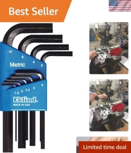 Set chiavi a brugola metriche Hex-L Key 9 pezzi - acciaio legato durevole - Made in USA - Foto 1 di 9