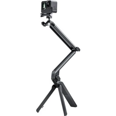 For GoPro Phone DJI 360 Ball Joint Selfie Stick Tripod Handle Grip  Black - Image 1 of 4