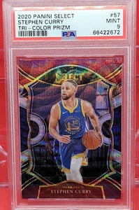 Stephen Curry 2021 Select Red/White/Blue Flash WAVE Prizm 57 SSP PSA 9 CONSOURSE - Picture 1 of 5