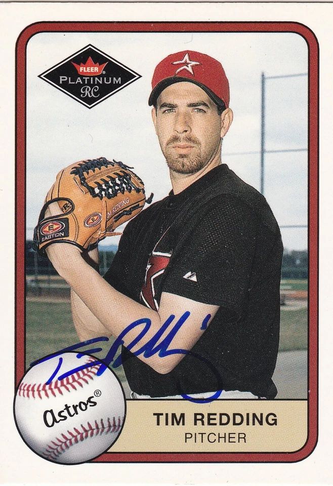 TIM REDDING HOUSTON ASTROS SIGNED CARD NEW YORK METS YANKEES NATIONALS PADRES - Image 1 of 1