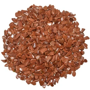 1 libra de fichas de roca Goldstone tumbled - Imagen 1 de 1