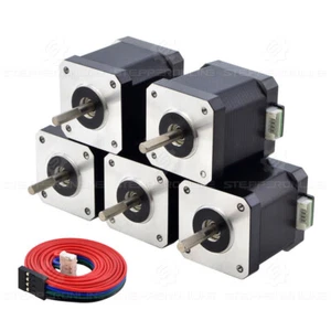 STEPPERONLINE 5PCS Nema 17 Stepper Motor 78oz.in 2A L=48mm CNC Reprap Makerbot - Picture 1 of 7