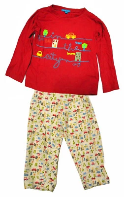 Мальчики Kids Roo красный зимний хлопок автомобили PJ комплект брюки и верхний размер 3 - Изображение 1 из 4