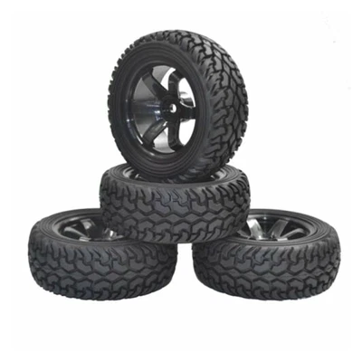 4x Reifen Räder RC1/10 12mm Rally Reifen Felgen Für HSP HPI On Road Car Tamiya - Bild 1 von 4