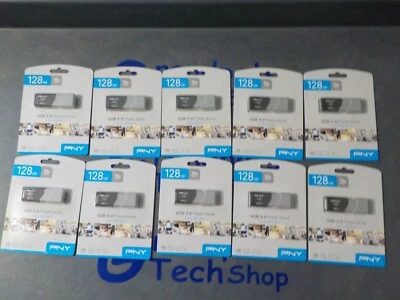 New (10) PNY 128GB Turbo Attache 3 USB 3.0 (P-FD128TBOP-GE) - Image 1 of 3