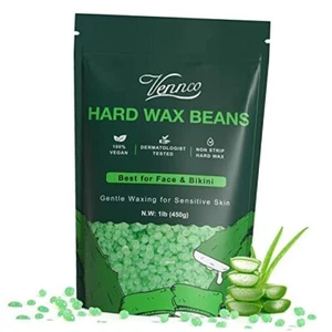 Hard Wax Beads, 1lb Wax Beans For Coarse Hair Removal Sensitive Aloe Green-1LB - Picture 1 of 7