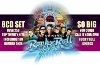 The Original Rock n Roll Jukebox 8CD Set 250 Tracks 100 Number Ones NEW & SEALED - Image 1 of 4