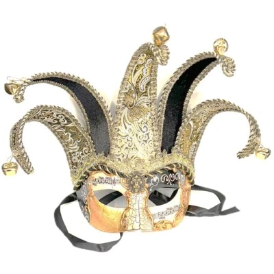 Venetian Jester Eye Mask Fancy Dress Masquerade Ball Costume Accessories Party - Image 1 of 4