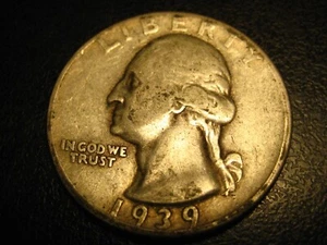 1939-D 90% Silver Washington Head Quarter #2 ^^^^^ - Picture 1 of 4