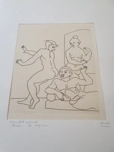 Original Radierung André Derain - Erotische Szene - Le Sayricon - Bild 1 von 3