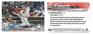 Aggiornamento Topps 2018 JUAN SOTO RC DeBut - WASHINGTON NATIONALS - #US104 - Foto 1 di 1