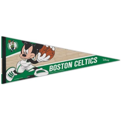 BOSTON CELTICS MICKEY MOUSE DISNEY PREMIUM QUALITY PENNANT 12"X30" BANNER Cover
