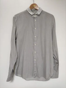 EMPARIO ARMANI Shirt Size 42, 16.5, Grey, Stripy, USED - Picture 1 of 6