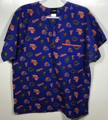 Scrub Top womens M Medium University of Florida Gators  UF football basketball - Image 1 of 4