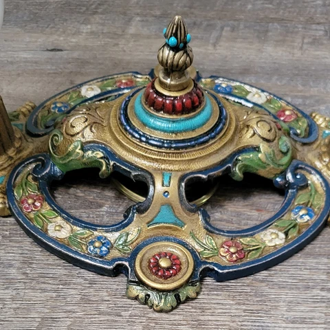 Vintage antique Art Deco Champion chandelier 2 light 1920-30's-rewired Cover