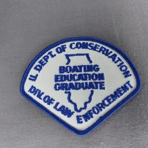 IL Illinois Dept of Conservation Boating Edu Graduate Law Enforcement 3" Patch - Picture 1 of 2