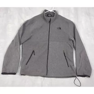 The North Face Fleece Jacket Mens XL Gray Zip Pockets Adjustable Full-Zip Hiking - Picture 1 of 11
