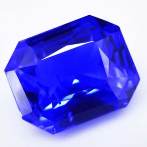 8.70 Ct Natural D Block Blue Tanzanite Princess Cut FANTASTIC Loose Gemstone - Picture 1 of 4