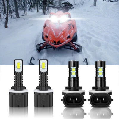 Combo de bombillas de faros LED 4x 880 881 para Arctic Cat Bearcat Wide Track 2003-2008 Foto 1 de 4
