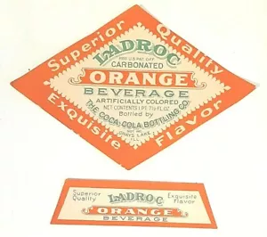LADROC Orange Beverage Grays Lake IL Soda Label - Picture 1 of 1