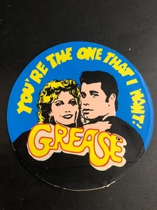 OLIVIA NEWTON JOHN / TRAVOLTA 1970's GREASE Vintage STICKER 3.25 Inch 1 THAT I - Picture 1 of 2
