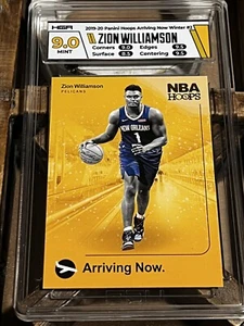 ๐ฅ2019-20 Panini Hoops Zion Williamson ARRIVING NOW WINTER #2 HGA 9 MINT - Picture 1 of 2