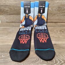 Stance Adult Grey Crew Polyester NBA Mavericks Luka Doncic Graded Socks L 9-13
