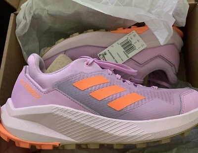 Adidas Terrex Trailrider Women's Bliss Lilac/Beam Orange Running Shoe Size 7.5 - Image 1 of 4
