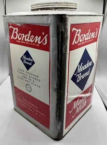 Vintage Borden's Meadow Marke gemälzte Milch 25 Pfund Dose 14 Zoll hoher Sodabrunnen - Bild 1 von 19