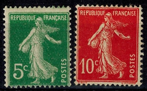 France timbre type semeuse fond plein N° 137 et 138 Neuf ** MNH - Picture 1 of 1