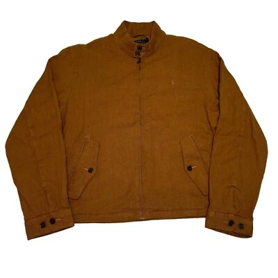 NEW Men’s Polo Ralph Lauren Linen Blend Herringbone Twill Jacket Xl Khaki $298 - Image 1 of 4