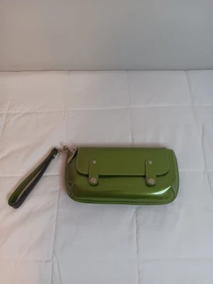 Muñequera Beijo Patente Verde NY París Londres 10x5 Foto 1 de 4