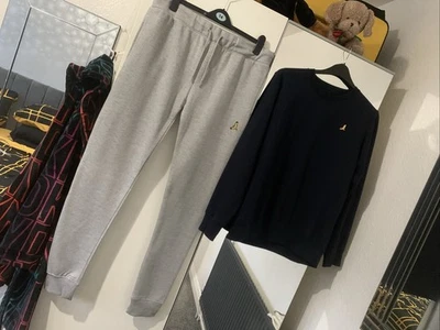 Brave Soul Size XL W34-36in x L32in Grey Bottoms & 2XL Pit To Pit 23in Navy Top - Image 1 of 4