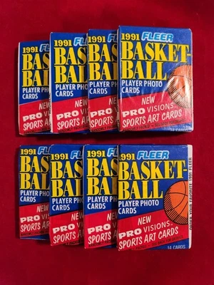 🏀8 Lot 1991-92 FLEER NBA Basketball Factory Sealed WAX PACKS🏀 Possible JORDAN! - Image 1 of 4
