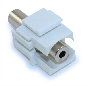 Keystone Jack Insert/Coupler Type: Stereo 3.5mm Audio  Coupler Type  White - Picture 1 of 2