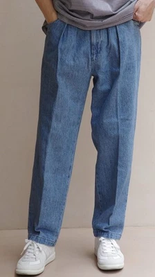 Farah Japan Two Tuck Wide Tapered Pants Denim Jeans. Mens. NWT Pick Size - Image 1 of 4