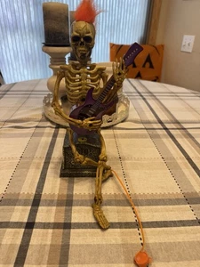 Vintage Halloween animiertes tanzendes SKELETT Magic Power Banjo Dixie 11,5" FUNKTIONIERT - Bild 1 von 11
