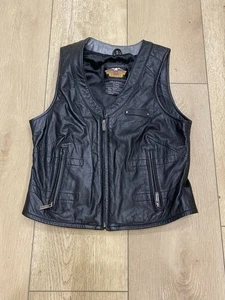 Harley-Davidson schwarze Leder Reitweste / RN 103819 / CA 03402 / Damen Small - Bild 1 von 10