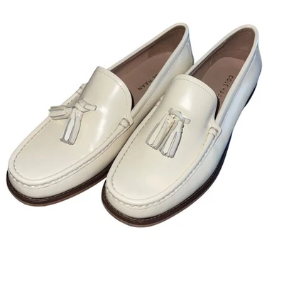 Mocasines planos Cole Haan para mujer Lana Lux borla punta cuadrada talla 7,5 B marfil informales Foto 1 de 4