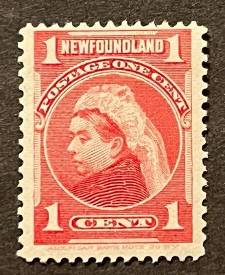 Sellos de viaje: estampillas de Terranova de 1897-1901 Scott #79 - 1c Queen Victoria MOGH Foto 1 de 4