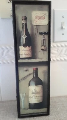 Wooden Wine Box With Rope Handle Rennaisance Group International Inc Pre-owned - Image 1 of 4