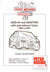 Manual AUDI A4 Quattro 1999-2001 With & Without Turbo 1.6 & 1.8 Pocket Workshop - Bild 1 von 5