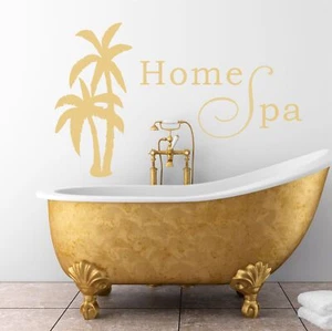Aufkleber Bad Dusche Home Spa Palme Wellness Wandtattoo Wandaufkleber Glas - Bild 1 von 6