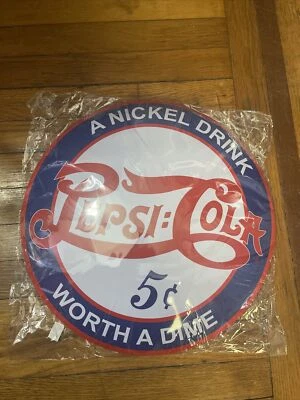 🎅PEPSI COLA  5₵ - Metal Sign 16" - PERFECT HOLIDAY GIFT OR FOR MAN CAVE - Image 1 of 4