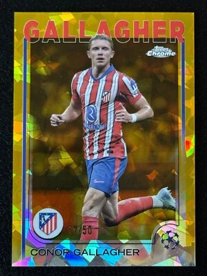 Topps 24-25 Chrome Sapphire UEFA Clubs Atletico Conor Gallagher /50 Gold - Image 1 of 2