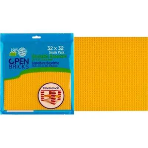 Plaque de base 26 cm Jaune pour Jeux Construction Briques et Blocs Jouets Noël - Picture 1 of 24