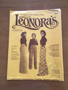 1977 Leonora's couturier vintage sewing pattern 111B wide leg pants 36-40 hip - Picture 1 of 3